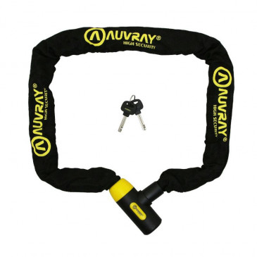 ANTIVOL A CHAINE AUVRAY C.BLOC A SERRURE INTEGREE 1.20M LASSO MAILLON DIAM 10mm 3700807700079