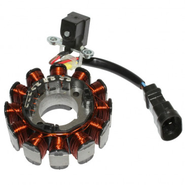 STATOR ALLUMAGE SCOOT ADAPTABLE PIAGGIO 50 NRG PURE JET / APRILIA 50 SR PURE JET / GILERA 50 RUNNER PURE JET (MOTEUR PIAGGIO INJECTION 12 POLES) -P2R- 3700948063040
