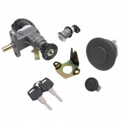 CONTACTEUR A CLE SCOOT ADAPTABLE SCOOT 50 CHINOIS 4T 12 POUCES QT9, QT8/BAOTIAN 50 BT49QT 4T 12 POUCES 2006> 5FILS (AVEC SERRURE DE SELLE + BOUCHON ESSENCE) -P2R- 3700948050620