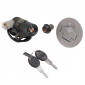 CONTACTEUR A CLE 50 A BOITE ADAPTABLE APRILIA 50 RS 1999>2005 (AVEC SERRURE DE SELLE + BOUCHON ESSENCE) -P2R-