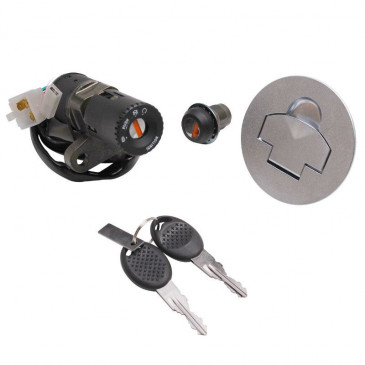 IGNITION SWITCH FOR 50cc MOTORBIKE APRILIA RS50 1999> (WITH SEAT LOCK + FUEL CAP) -SELECTION P2R-