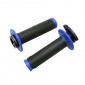 REVETEMENT POIGNEE PROGRIP MOTO OFF ROAD 708 DOUBLE DENSITE NOIR/BLEU CLOSED END 115mm (AVEC LOCK ON - LIVRER AVEC 5 EMBOUTS) (CROSS/MX) (PAIRE) 0801766091321