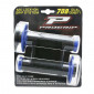 REVETEMENT POIGNEE PROGRIP MOTO OFF ROAD 708 DOUBLE DENSITE NOIR/BLEU CLOSED END 115mm (AVEC LOCK ON - LIVRER AVEC 5 EMBOUTS) (CROSS/MX) (PAIRE) 0801766091321