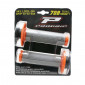 GRIP- PROGRIP OFF ROAD 708 TRIPLE DENSITY GREY/ORANGE 115mm (LOCK ON) (SUPPLIED WITH 5 DIFFERENT THROTTLE CAMS) (PAIR) (CROSS/MX) 0801766091314