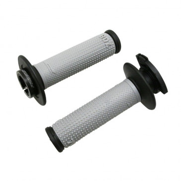 GRIP- PROGRIP OFF ROAD 708 TRIPLE DENSITY GREY/BLACK 115mm ( LOCK ON) (SUPPLIED WITH 5 DIFFERENT THROTTLE CAMS) (PAIR) (CROSS/MX) 0801766091345