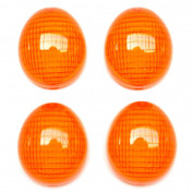 CABOCHON CLIGNOTANT SCOOT ADAPTABLE PEUGEOT 50 LUDIX, TKR FURIOUS, XP6 AV+AR ORANGE (x4) -REPLAY- 3700948031148