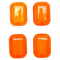 CABOCHON CLIGNOTANT SCOOT ADAPTABLE PEUGEOT 50 TREKKER, SQUAB AV+AR ORANGE (x4) -REPLAY- 3700948031186