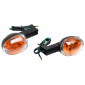 TURN SIGNAL FOR SCOOT MBK 50 BOOSTER 2004>/YAMAHA 50 BWS 2004>-REAR - TRANSPARENT/BLACK -CEE APPROVED- (PAIR) - -REPLAY- 3700948032121