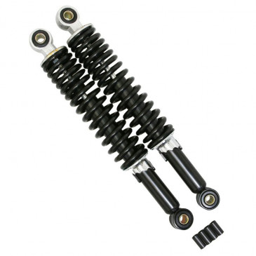 SHOCK ABSORBERS FOR MOPED-ADJUSTABLE- BLACK (CENTERS 310 mm) (PAIR) P2R SELECTION