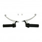 GAS HANDLE+LEVERS - KIT FOR MOPED- VINTAGE BLACK (PAIR)- SELECTION P2R-