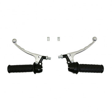 POIGNEE DE GAZ/FREIN CYCLO VINTAGE NOIR (PAIRE) -SELECTION P2R- 3701213415588
