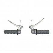 POIGNEE DE GAZ/FREIN CYCLO VINTAGE GRIS (PAIRE) -SELECTION P2R- 3701213415670