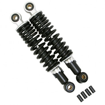 SHOCK ABSORBERS FOR MOPED-ADJUSTABLE- BLACK (CENTERS 240 mm) (PAIR) P2R SELECTION