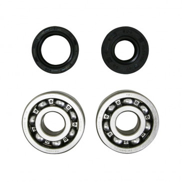 BEARING FOR CRANKSHAFT+SEALS FOR 50cc MOTORBIKE- P2R FOR MINARELLI 50 AM6/MBK 50 X-POWER/YAMAHA 50 TZR/PEUGEOT 50 XPS, XR6/RIEJU 50 RS1, SMX/BETA 50 RR (KIT 6303 TPI STEEL CASE C4/JOINT NITRILE) 3701213410095