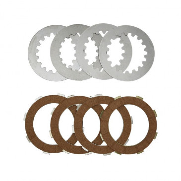 CLUTCH DISC FOR PIAGGIO 125 PX 1998>2016 (FULL SET WITH PLAIN PLATES+FRICTION PLATES) -NEWFREN- 8025832082910