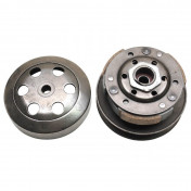 CLUTCH FOR SCOOT SCOOT 50cc CHINESE 139QMB, GY6/PEUGEOT 50 KISBEE, V-CLIC 4STROKE/KYMCO 50 AGILITY 4STROKE/SYM 50 ORBIT 4STROKE/BAOTIAN 50 BT49QT 4STROKE -Ø 107- WITH PULLEY+DRUM -SELECTION P2R-