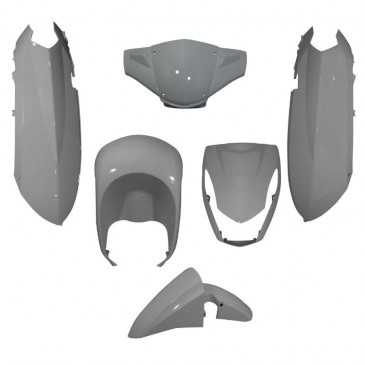 FAIRINGS/BODY PARTS FOR SCOOT PEUGEOT 50 KISBEE 2010>2017 - 2/4 Stroke - MATT GREY (6 PARTS KIT) -P2R-