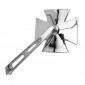 RETROVISEUR MOTO VICMA CUSTOM CROIX DE MALTE GAUCHE M10/125 METAL CHROME ** 8430525043336