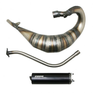 EXHAUST FOR 50cc MOTORBIKE- VOCA CROSS ROOKIE FOR BETA 50 RR 2012> (TOP RIGHT MOUNTING) - (SILENCER ALUMINIUM BLACK)