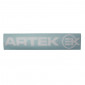 AUTOCOLLANT/STICKER ARTEK BLANC PREDECOUPE (PLANCHE 390mm x 90mm AVEC 1 ARTEK et 1 EK) HAUTE QUALITE