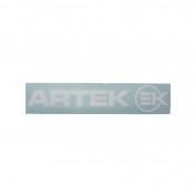 AUTOCOLLANT/STICKER ARTEK BLANC PREDECOUPE (PLANCHE 280mm x 60mm AVEC 1 ARTEK Et 1 EK) HAUTE QUALITE