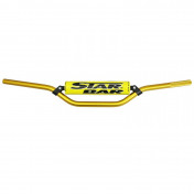 GUIDON MOTO CROSS STAR BAR MX/ENDURO ALU 2014 T6 DIAM 22,2mm L800mm H86mm OR AVEC BARRE DE RENFORT/MOUSSE JAUNE 3700948149614