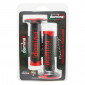 REVETEMENT POIGNEE DOMINO MOTO OFF ROAD A260 NOIR/ROUGE CLOSED END 120mm (PAIRE) 8033900034099