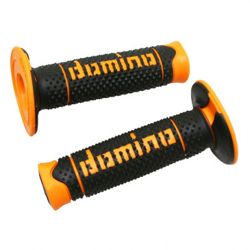 GRIP- DOMINO ORIGINAL- OFF ROAD A260 BLACK/ORANGE (120 mm) (PAIR) -