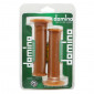 REVETEMENT POIGNEE DOMINO MOTO ON ROAD 1124 VINTAGE CAFE RACER MARRON CLOSED END 128mm (PAIRE) 8033900005273