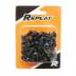 VIS DE CARROSSERIE/CARENAGE/CAPOTAGE REPLAY ACIER POUR MBK 50 NITRO 1997>2012/YAMAHA 50 AEROX 1997>2012 NOIR (KIT) 3700948204641