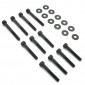 KIT FASTENER REPLAY FOR KICK STARTER COVER (STEEL) FOR PEUGEOT 50 TKR, TREKKER, SPEEDFIGHT, SQUAB BLACK 6x40/55 (SET OF 11)