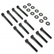 KIT FASTENER REPLAY FOR KICK STARTER COVER (STEEL) FOR PEUGEOT 50 TKR, TREKKER, SPEEDFIGHT, SQUAB BLACK 6x40/55 (SET OF 11) 3700948188033