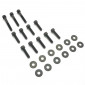 KIT FASTENER REPLAY FOR KICK STARTER COVER (STEEL) FOR MBK 50 BOOSTER/YAMAHA 50 BWS BLACK 6x25/40/45 (SET OF 12)