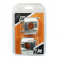 HANDLEBAR RISER-REPLAY-ALUMINIUM-UNIVERSAL 28,6mm/22,2 mm - Centers 38 mm - SILVER (STAINLESS SCREWS M7) (PAIR) (H40 x W55 x l35 mm) 3700948108840
