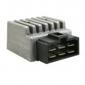 REGULATOR FOR 50cc MOTORBIKE DERBI 50 SENDA, GPR/GILERA 50 RCR, SMT/APRILIA 50 RS, RX, SX (12V - BLACK SOCKET - 6 PLUGS) -GUILERA ORIGINAL- 3700948185087