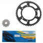 CHAIN AND SPROCKET KIT FOR MBK 50 X-LIMIT/YAMAHA 50 DTR 2004> 420 15x50 (BORE Ø 105mm) -SELECTION P2R-