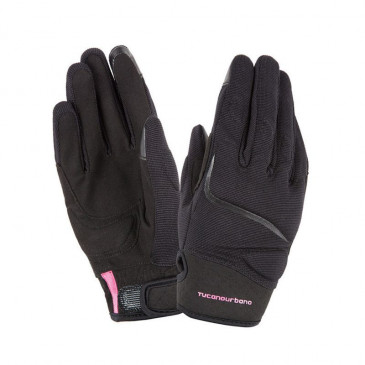 GLOVES- SPRING/SUMMER TUCANO FOR LADY- MIKY BLACK T 7 (S) (APPROVED EN13594:2015CE) (TOUCH SCREEN FUNCTION)