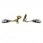 TURN SIGNAL FOR MOTORBIKE- AVOC INZAY 5 LEDS ABS BODY - TRANSPARENT/BLACK (Long 35mm / H 18mm (Wd 16mm) (EEC APPROVED) (Pair) 3700948109571