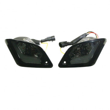 TURN SIGNAL FOR SCOOT PIAGGIO 50 VESPA GTS, 125 GTS REAR SMOKED- ORANGE LEDS (PAIR) -CE APPROVED- -REPLAY-