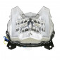 FEU ARRIERE MOTO ADAPTABLE YAMAHA 900 MT-09 2017> TRANSPARENT A LEDS AVEC CLIGNOTANT INTEGRE (HOMOLOGUE) -AVOC- 3700948110447
