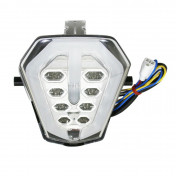 FEU ARRIERE MOTO ADAPTABLE SUZUKI 1000 GSX-R 2017> TRANSPARENT A LEDS AVEC CLIGNOTANT INTEGRE (HOMOLOGUE) -AVOC- 3700948110461