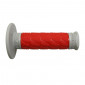 REVETEMENT POIGNEE PROGRIP MOTO OFF ROAD 783 DOUBLE DENSITE BASE GRIS/ROUGE CLOSED END 115mm (CROSS/MX) (PAIRE)