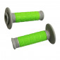 REVETEMENT POIGNEE PROGRIP MOTO OFF ROAD 783 DOUBLE DENSITE BASE GRIS/VERT CLOSED END 115mm (CROSS/MX) (PAIRE) 0801766092670