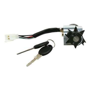CONTACTEUR A CLE SCOOT ADAPTABLE PEUGEOT 50 LUDIX 10 POUCES (SANS SERRURE DE SELLE) -P2R- 3700948110720