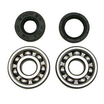 BEARING FOR CRANKSHAFT+SEALS FOR 50cc MOTORBIKE MINARELLI AM6/MBK 50 X-POWER/YAMAHA 50 TZR/PEUGEOT 50 XPS, XR6/RIEJU 50 RS1, SMX/BETA 50 RR (KIT 6303 SKF C4/ NITRILE SEAL)