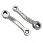 PEDAL CRANK FOR MOPED - LEFT OR RIGHT ( CENTERS 130 mm) CHROMED STEEL(PAIR)