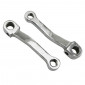 PEDAL CRANK FOR MOPED - LEFT OR RIGHT ( CENTERS 130 mm) CHROMED STEEL(PAIR) 3701213418121