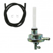 ROBINET ESSENCE SCOOT ADAPTABLE MBK 50 BOOSTER 2004>, NITRO/YAMAHA 50 BWS 2004>, AEROX/GILERA 50 STALKER/PEUGEOT 50 TKR AVEC DURITE NOIR DIAM 5/8mm 1M + 2 COLLIERS (KIT) 3701213415748