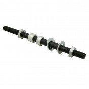 WHEEL AXLE FOR MOPED (Ø 10x100) Lg 168mm - FOR MBK REAR (COMPLETE SET) -SELECTION P2R- 3701213418183