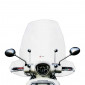 WINDSHIELD FOR MAXISCOOTER PEUGEOT 125 DJANGO 2015> TRANSPARENT + CHROMED MOUNTING KIT (H 660mm - L 735mm) -FACO- 3700948127018